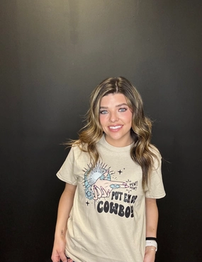 Put Em' Up Cowboy Graphic Tee* Non Irritating Seam Finish