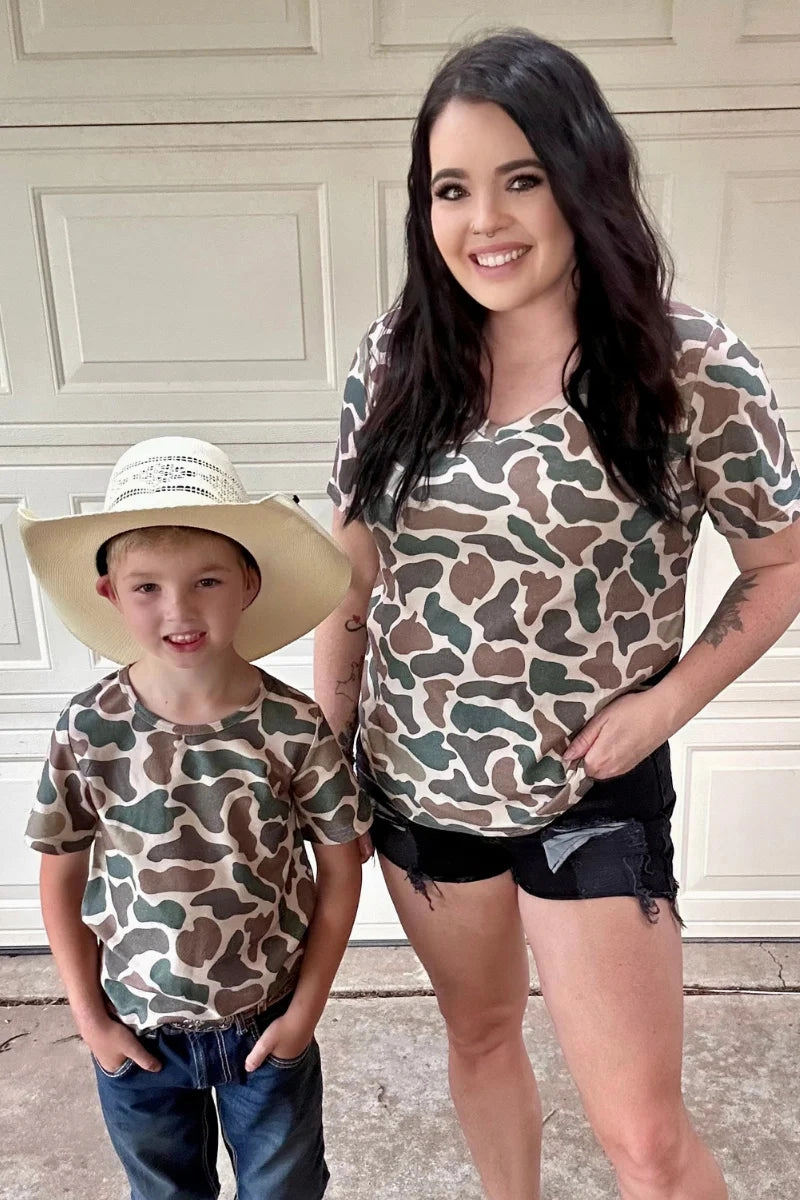 Sterling Kreek Stand Down V-Neck Tee Soft Inner Lining Stretch Weave Construction