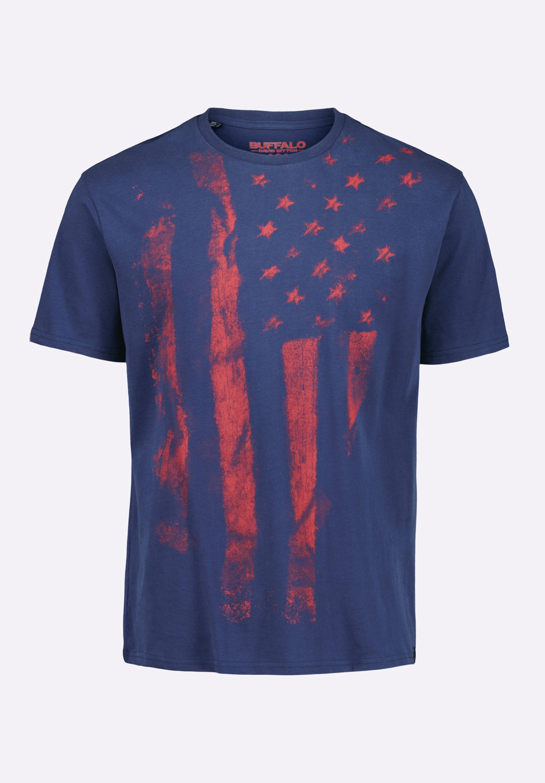 Talla Men's Graphic T-Shirt with American Flag Print, Whale - BM24650 EcoFriendly Manufacturing Sheer Overlay Material