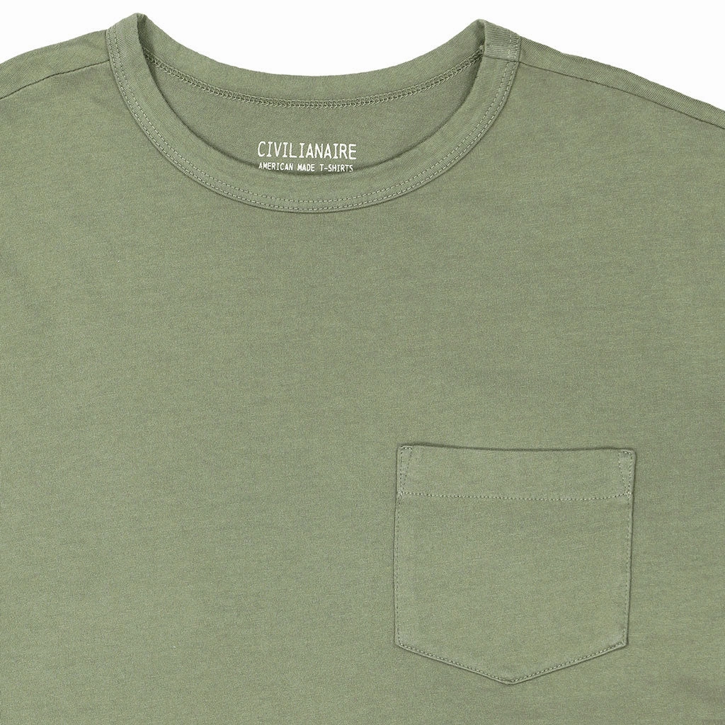 BreathableMeshPanels Crew Neck Short Sleeve 1 Pocket Tee - Celadon