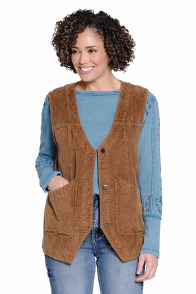 LightweightDesign BlendMaterials Corduroy Vest - Tobacco