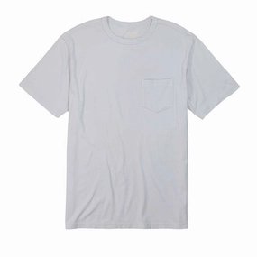 Soft Touch Feel Crew Neck Short Sleeve 1 Pocket Tee - Frost