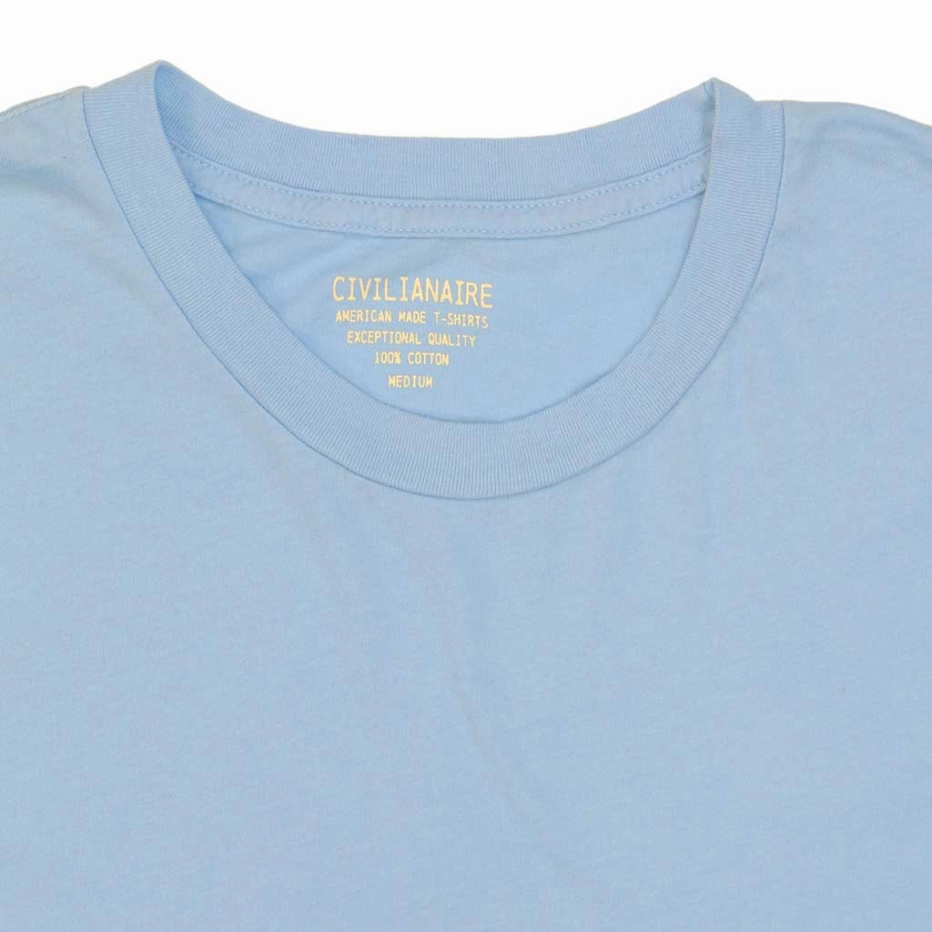 Reinforced Hem Crew Neck Short Sleeve Tee - Blue Bell