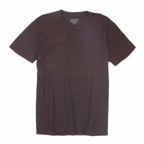 Crew Neck Short Sleeve Tee - Deep Burgundy StaticResistant Material Friction Reducing Finish
