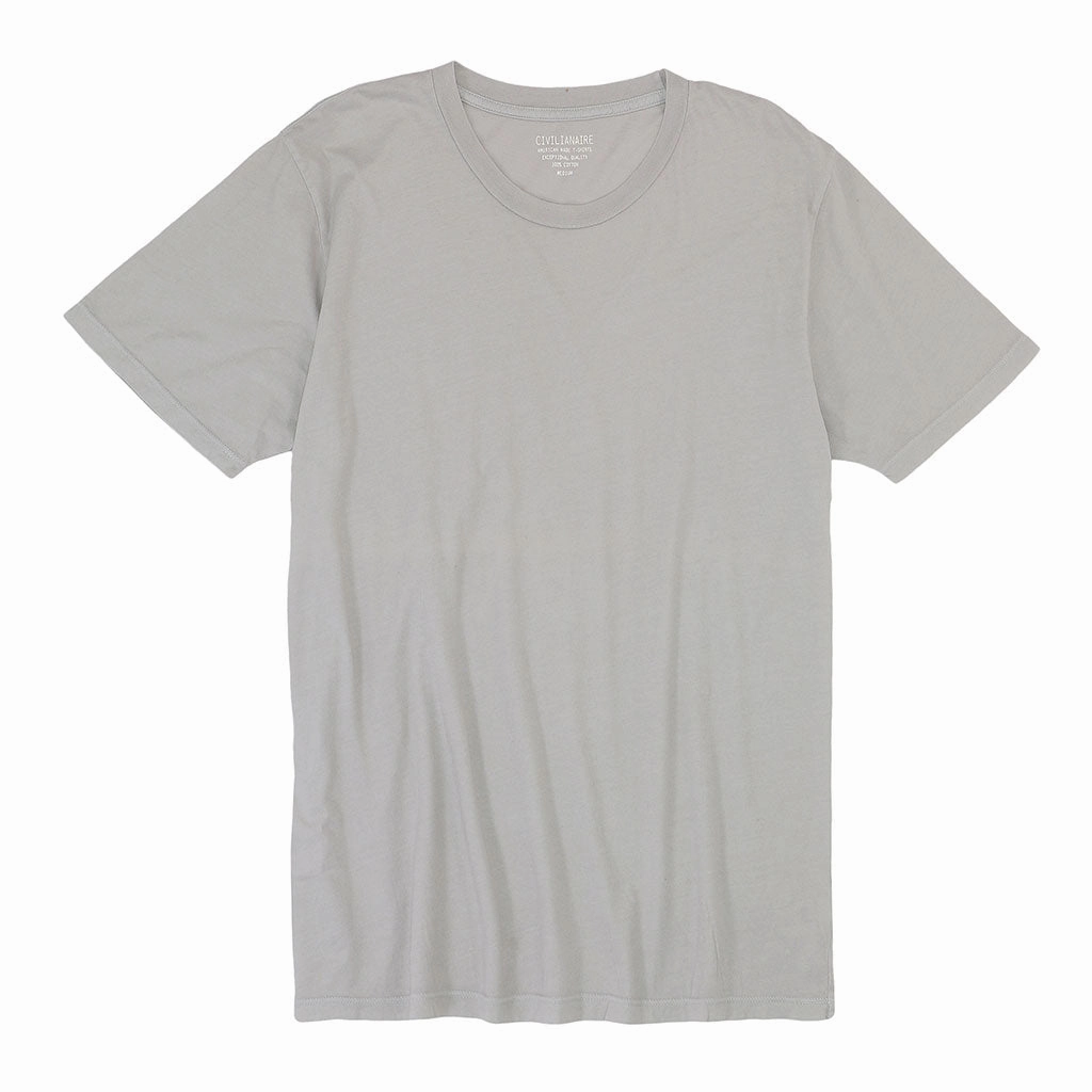 Crew Neck Short Sleeve Tee - Ice Tagless Neckline