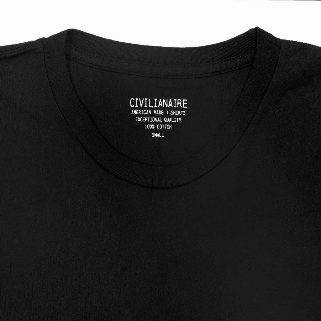 Crew Neck Short Sleeve Tee - Jet Black FrictionResistantEdges