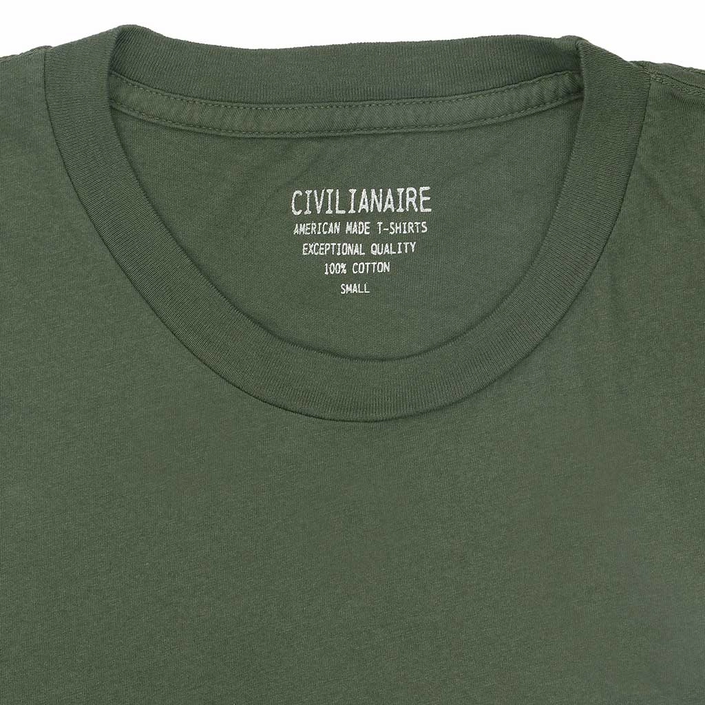 Adjustable drawstring Crew Neck Short Sleeve Tee - Old Olive
