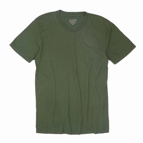 Comfy Layer Crew Neck Short Sleeve Tee - Old Olive