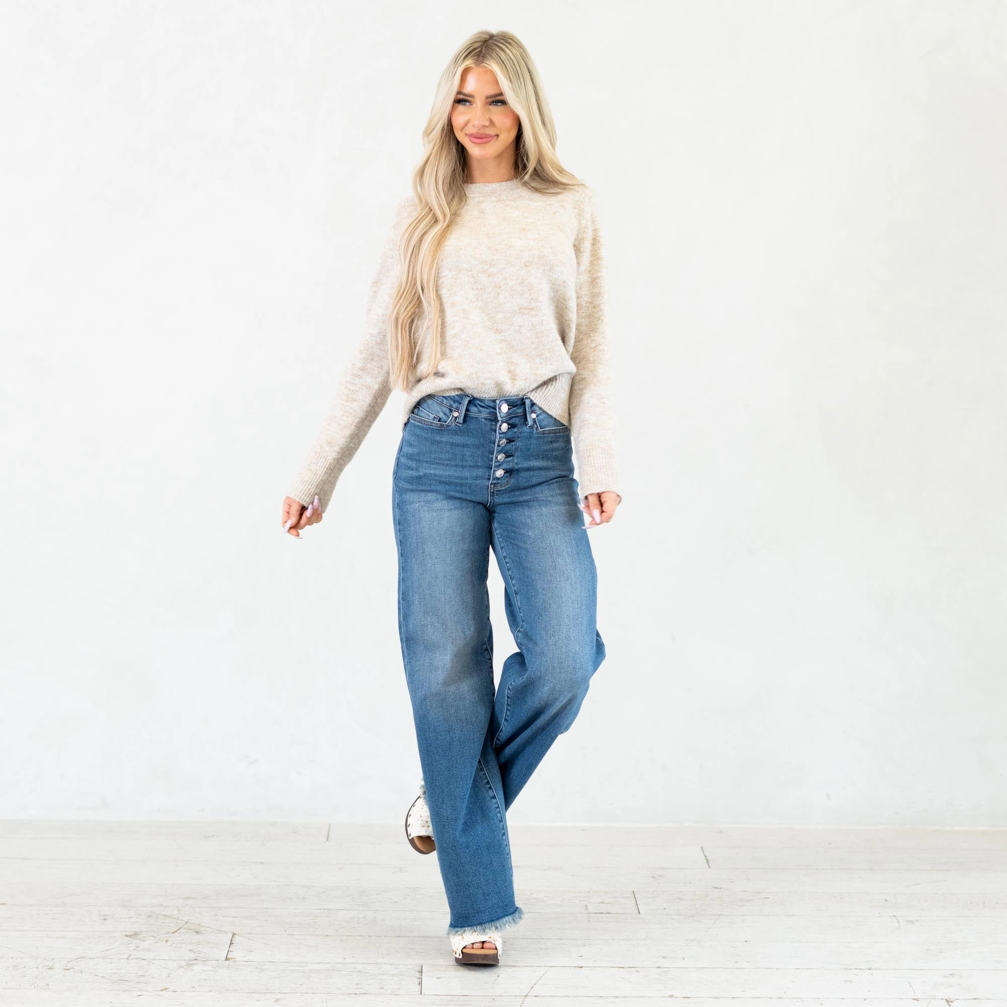 Road Trip Affordable Judy Blue Rowan High Rise Column Straight Jeans Regular & Plus Sizes