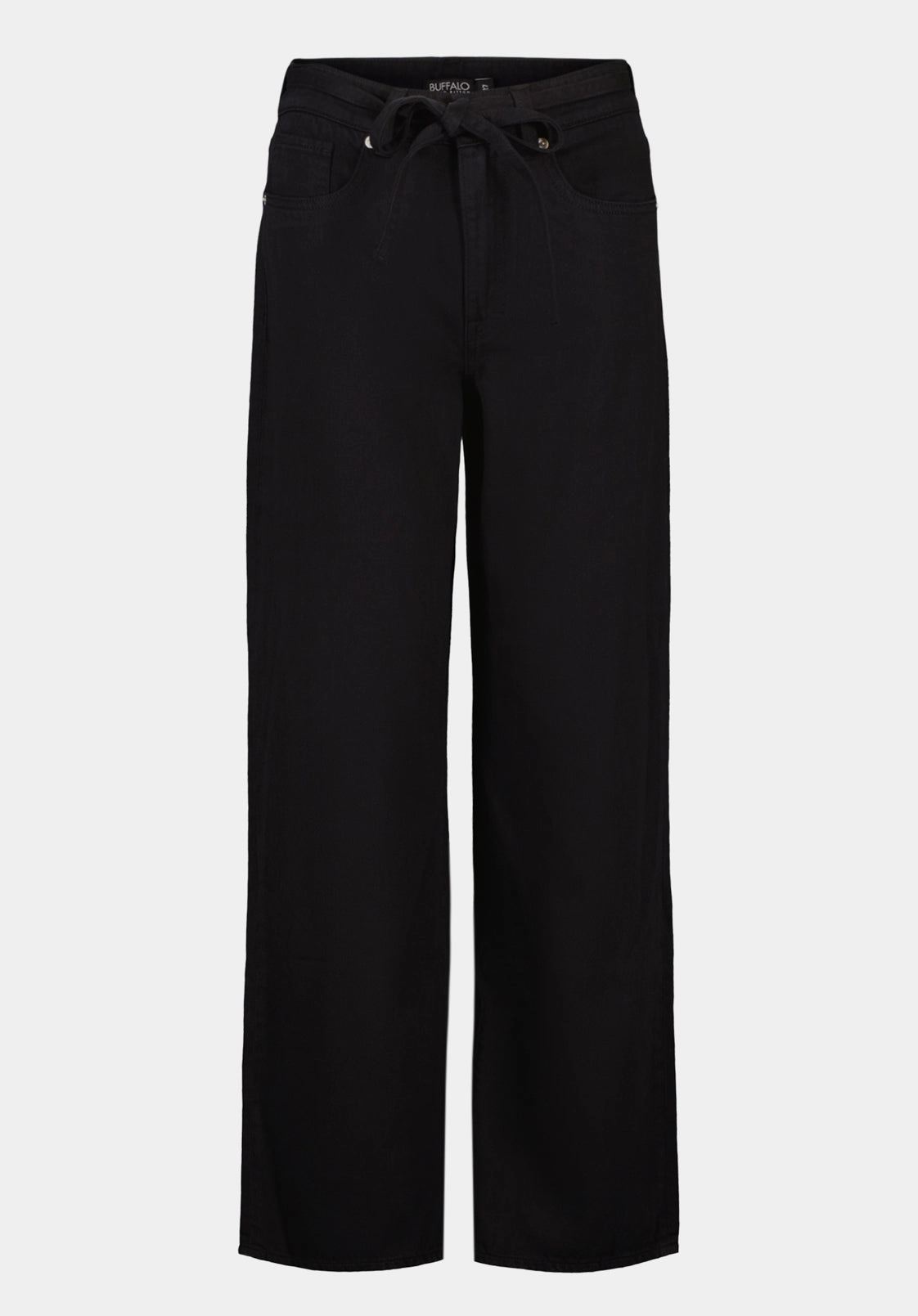 High Rise Wide Leg Alecia Women's Pants, Black - BL16136 High Density Weave Premium Stretch