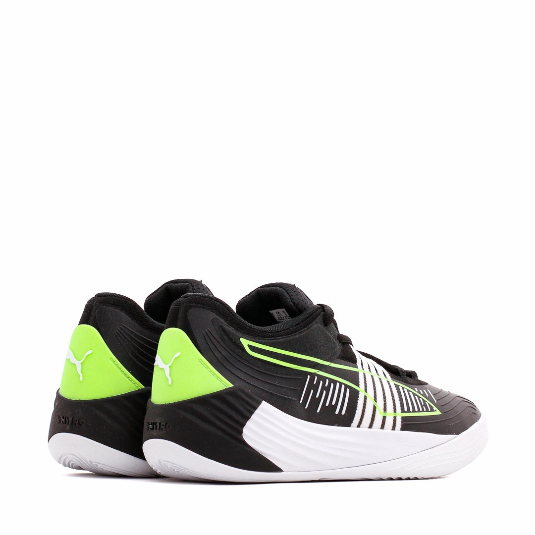 Puma Basketball Men Fusion Nitro Black Green Glare 195587-01 Mid Foot Harness