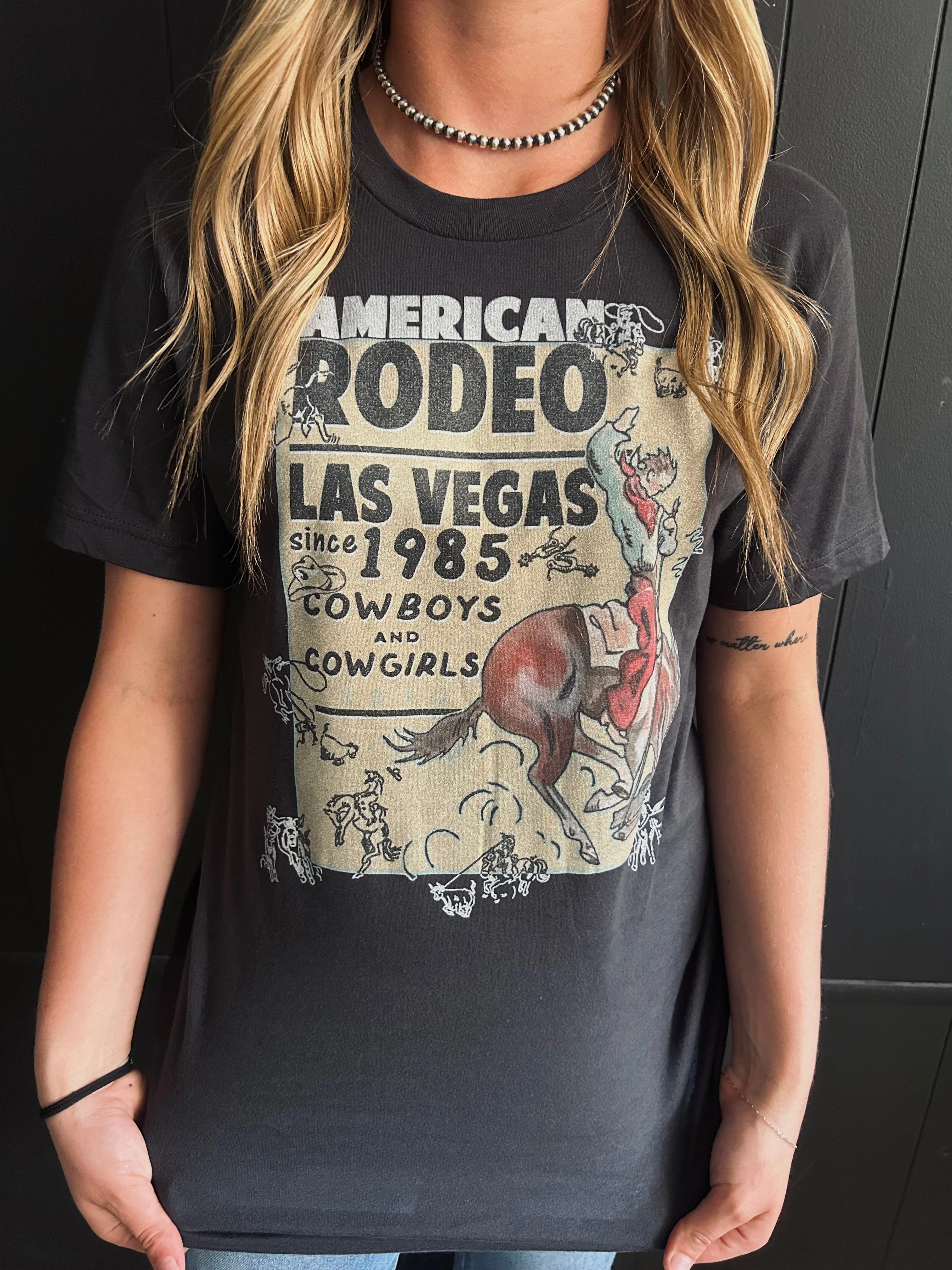 Double Layered Hood Assembly Dark Gray American Rodeo Vegas '85 Tee