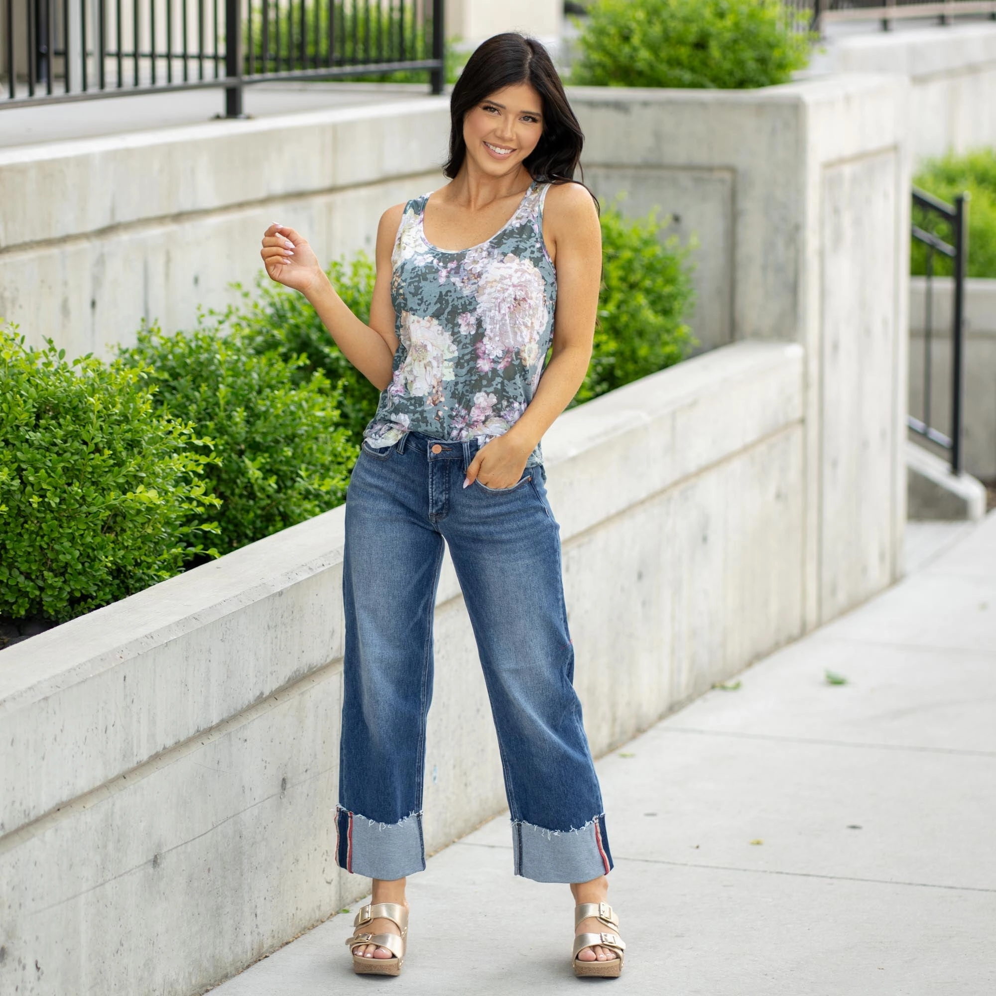 Chic Design Closet Classic Define & Unwind Tummy Control Top Mid Rise Crop Regular & Plus Sizes