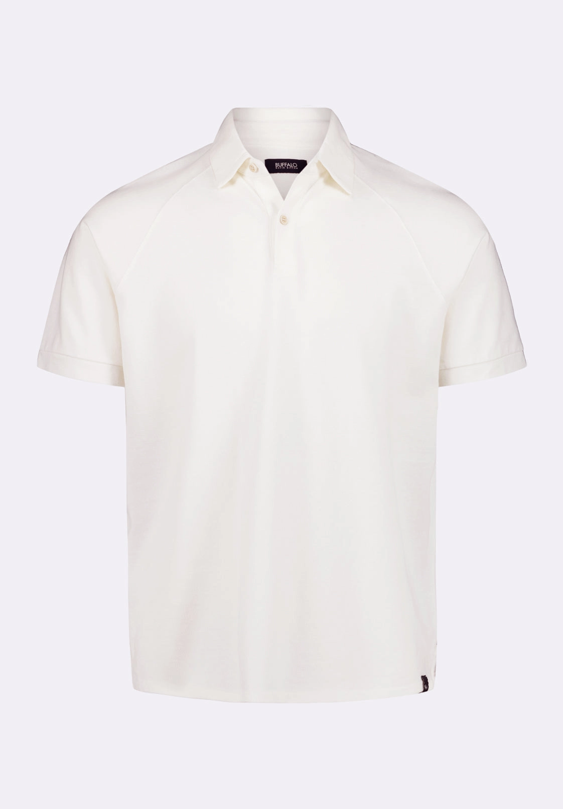 Layered Collar Design Seamless construction Kindell Men's Short-Sleeve Pique Polo, Milk - BM24608