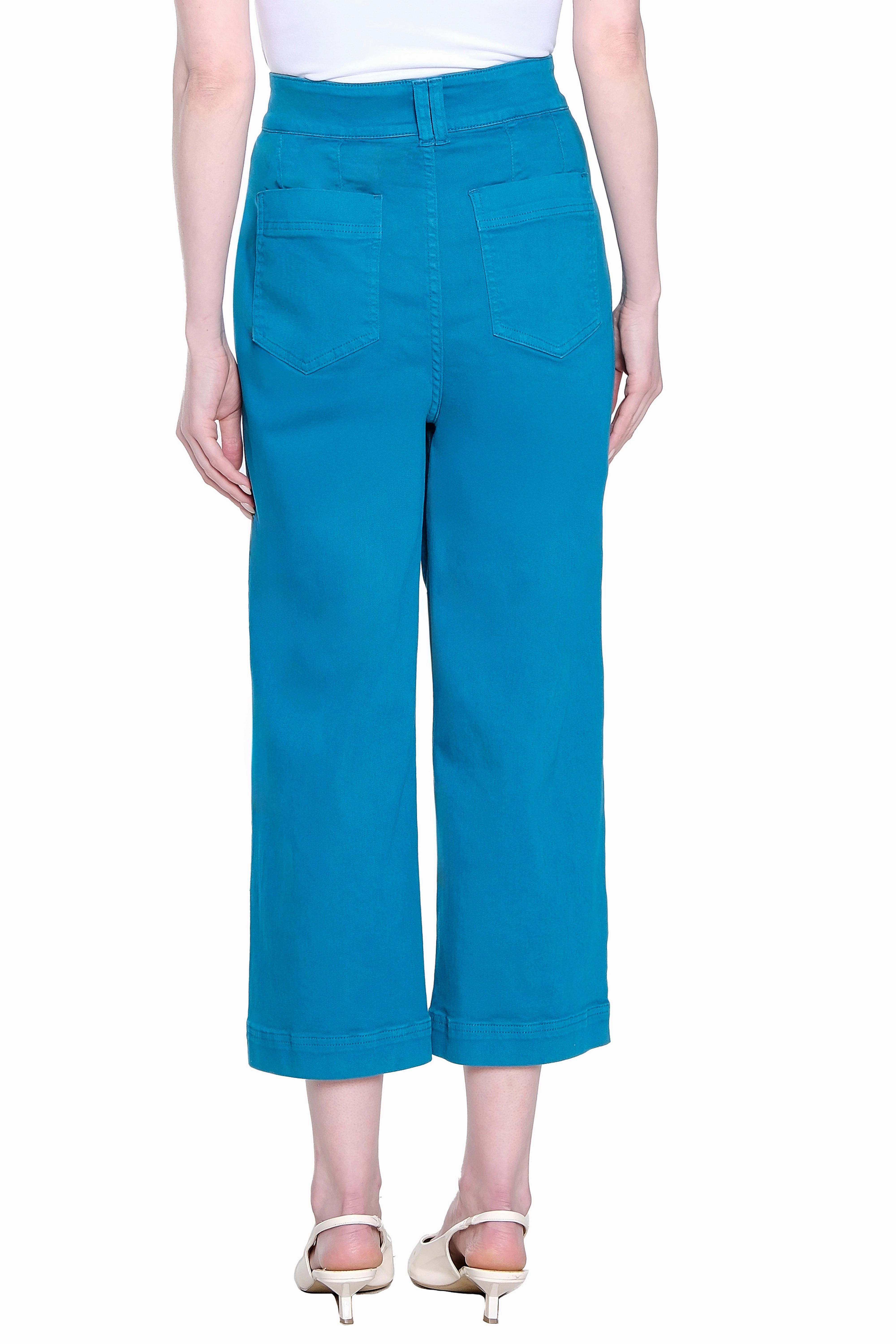 Twill Crop Pant - Deep Lake Blackout fabric