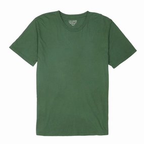Built In Filter Layer Bamboo Derived Material Crew Neck Short Sleeve Tee - Bottle Green