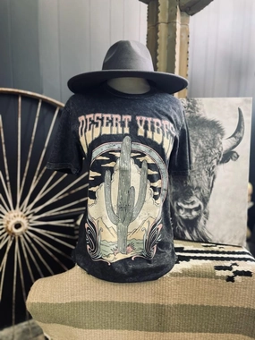 Desert Vibes Graphic Tee Tear Resistant Fiber Blend