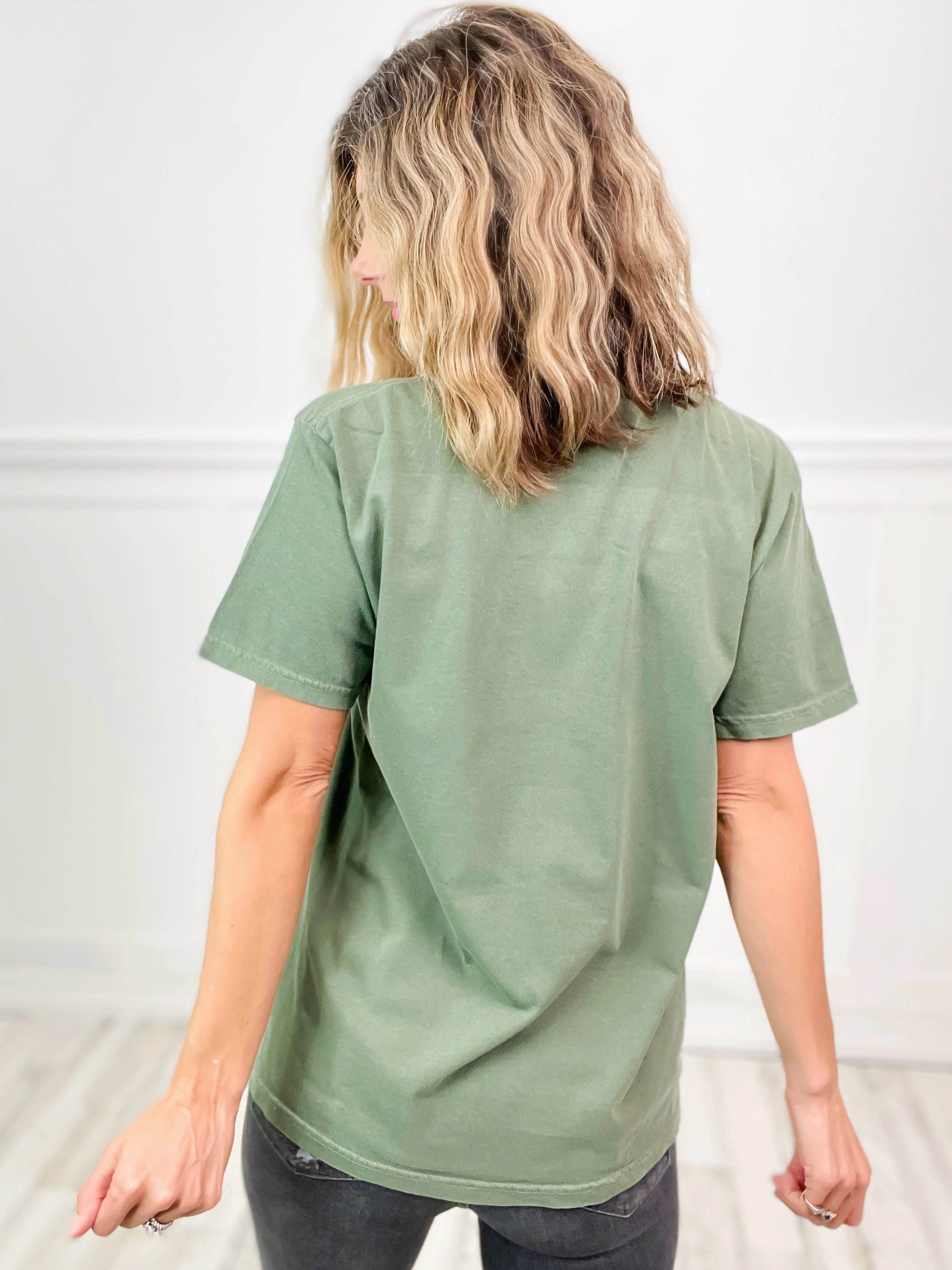 Santa Baby Leave Something Under The Tree Graphic Tee HeatSealed Seams