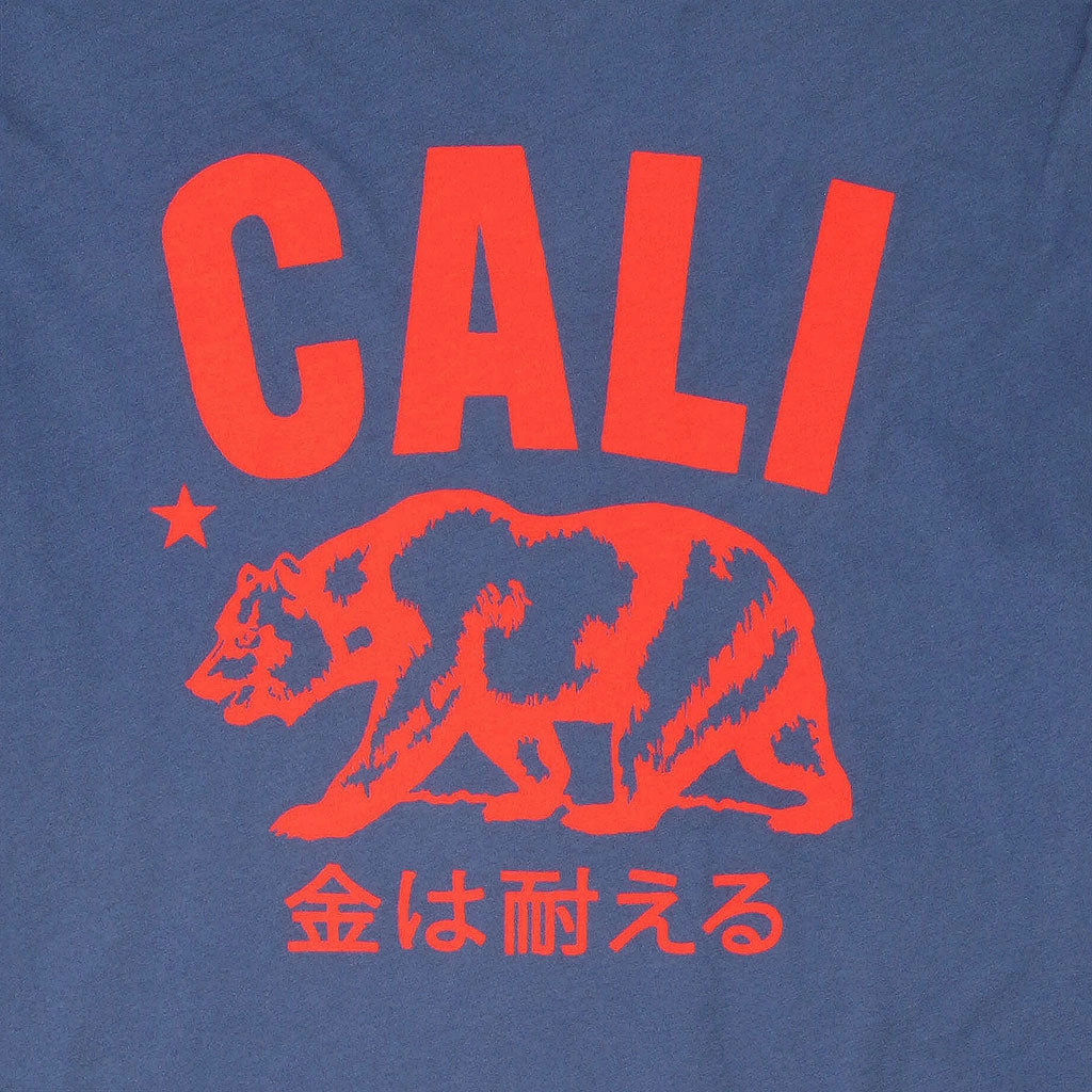 FadeResistant Finish FadeResistant Coating "Don't Mess with Cali" Short Sleeve Men's Crew Neck Tee - New Blue