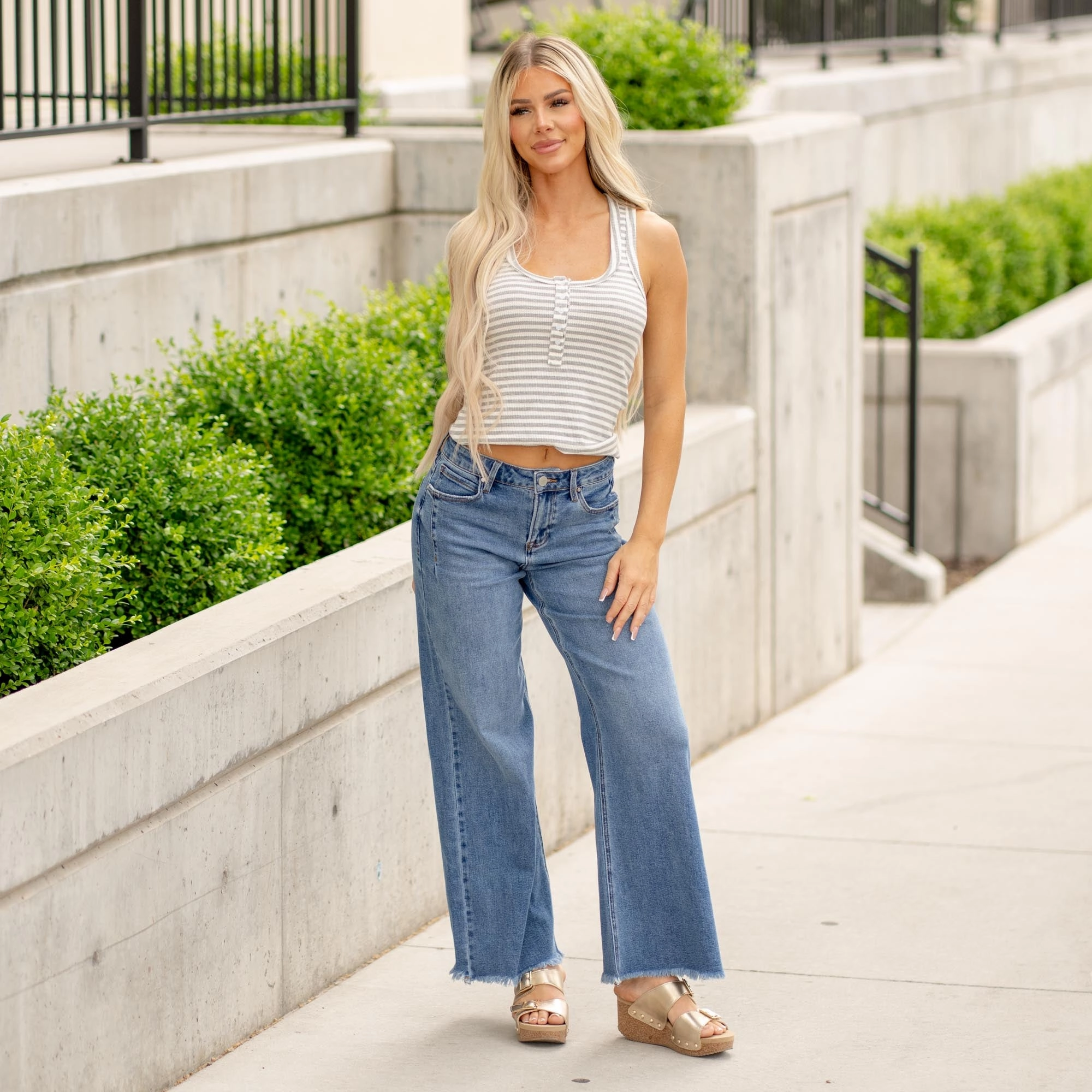 Morning Stroll Outdoor Adventure Date Night Drift Away Mid Rise Wide Leg Regular & Plus Sizes