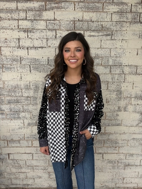 WrinkleResistantFinish Bad and Boujee Shacket