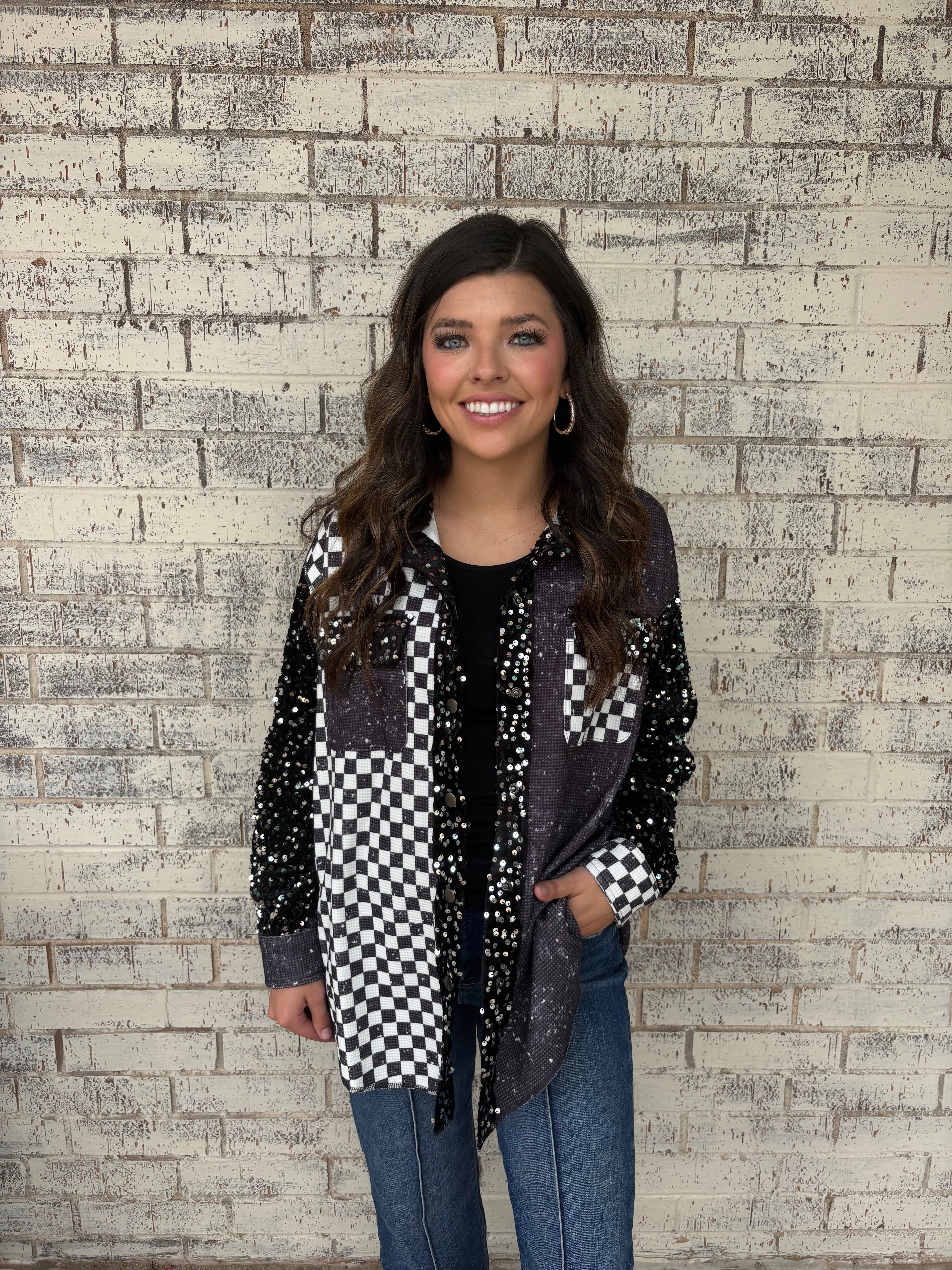 WrinkleResistantFinish Bad and Boujee Shacket