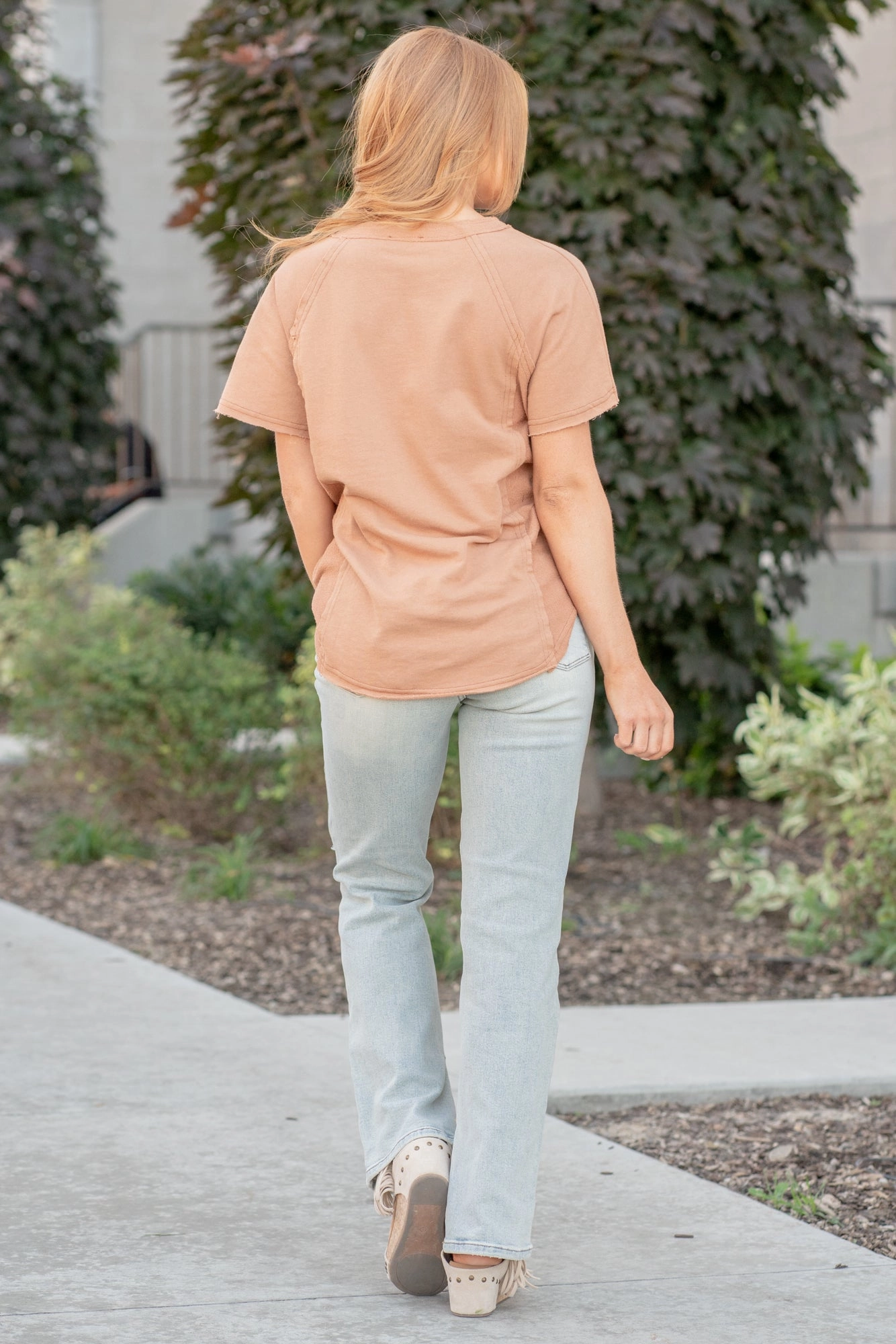 Multi Purpose Pockets Adrian High Rise Slit Hem Straight Leg