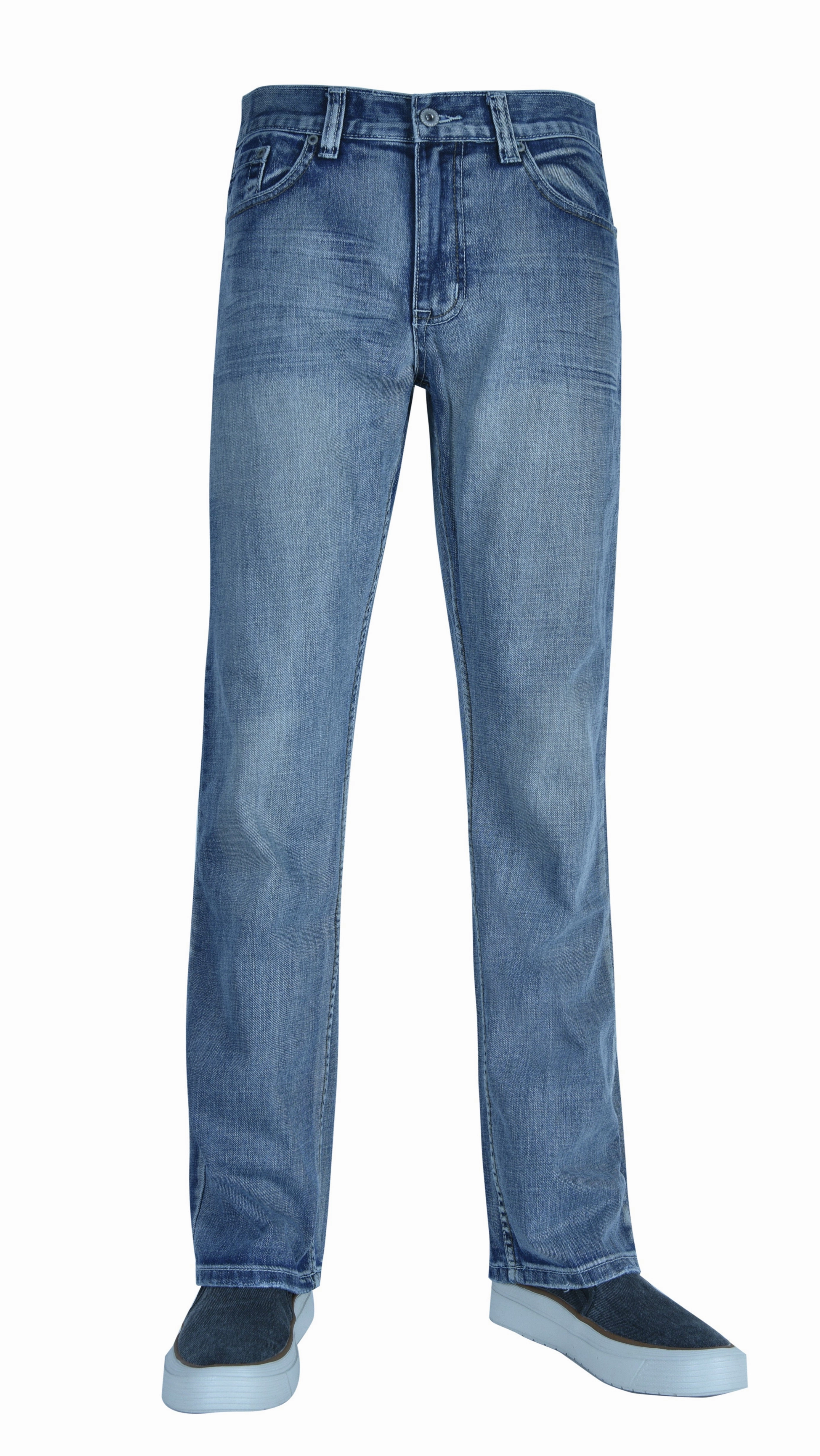 Flypaper Men's Bootcut Jeans Regular Fit Medium Blue Wash Family Style Casual Work Meeting Soft Road Trip Youth Style