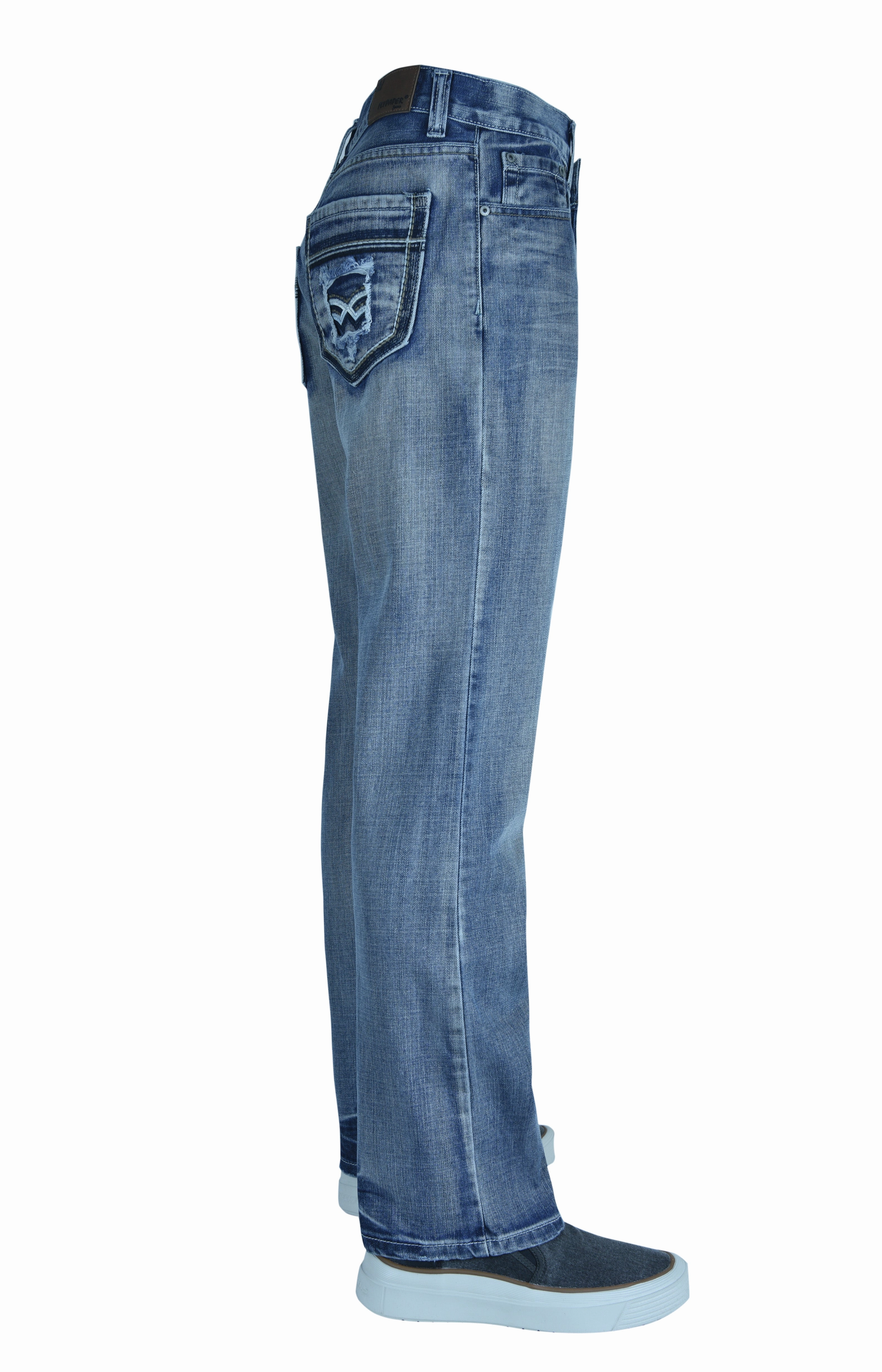 Flypaper Men's Bootcut Jeans Regular Fit Medium Blue Wash Party Look Sunny Vibes Couple Look