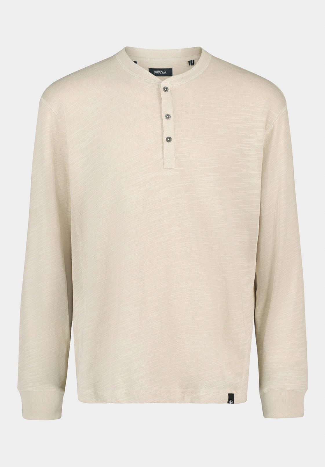 Kandid Men's Long-Sleeve Relaxed Henley Top, Peyote - BM24660 OdorResistant Adjustable drawstring