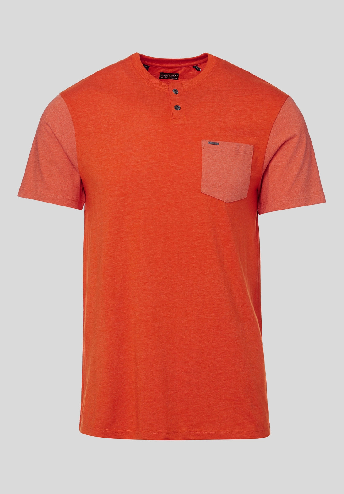 Kaddy Men??s Short-Sleeve Top in Orange - BM23991 Non Chafing Side Seams