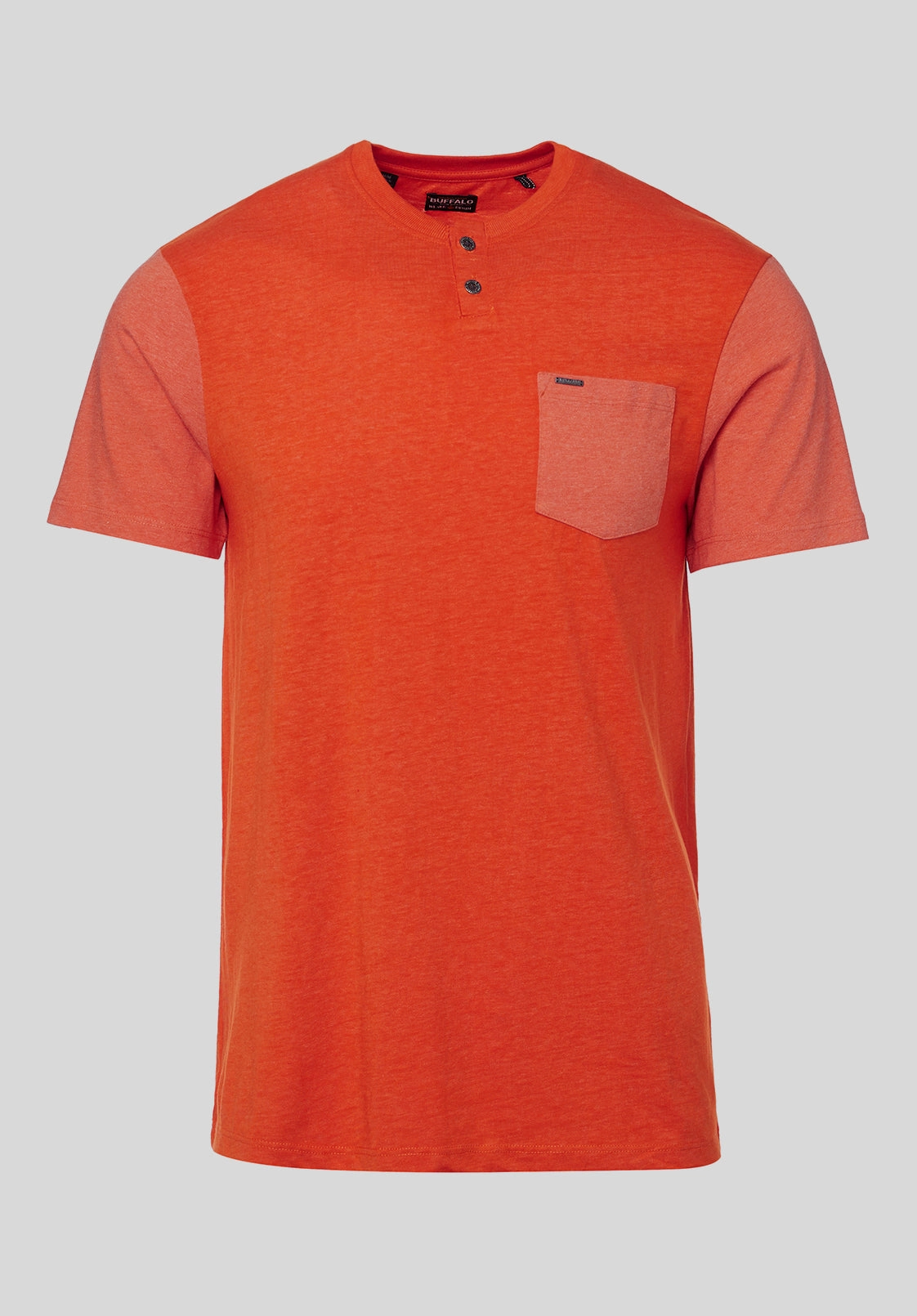 Kaddy Men??s Short-Sleeve Top in Orange - BM23991 High Neck Design
