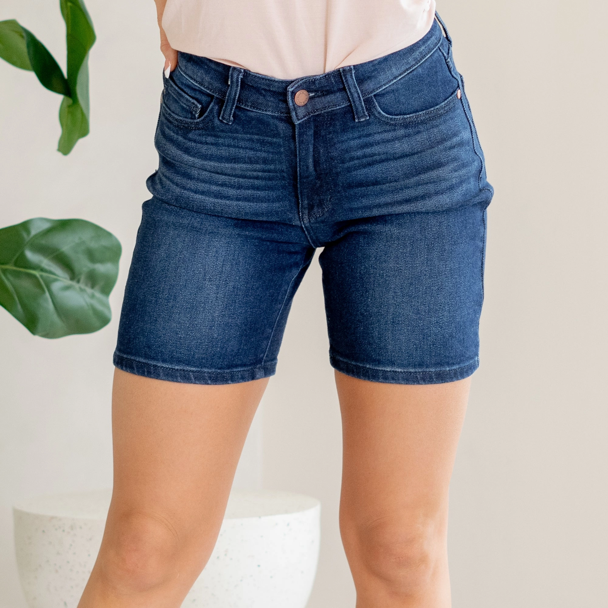 Basic Attire Sunkissed High Waist V Front Bermuda Shorts Regular & Plus Sizes