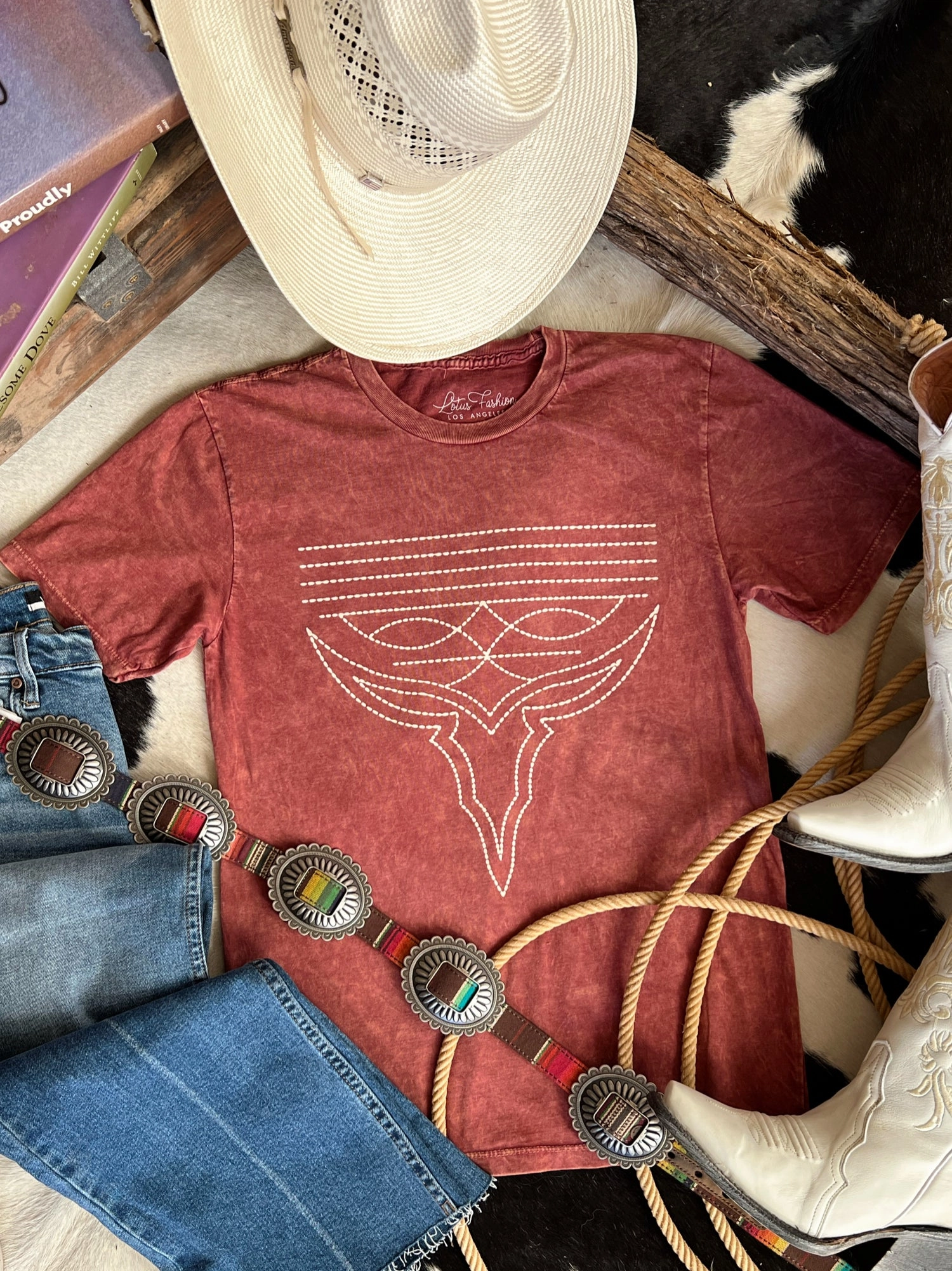 Smooth Vintage Boot Stitch Tee TaglessCollar Stay Cool Technology