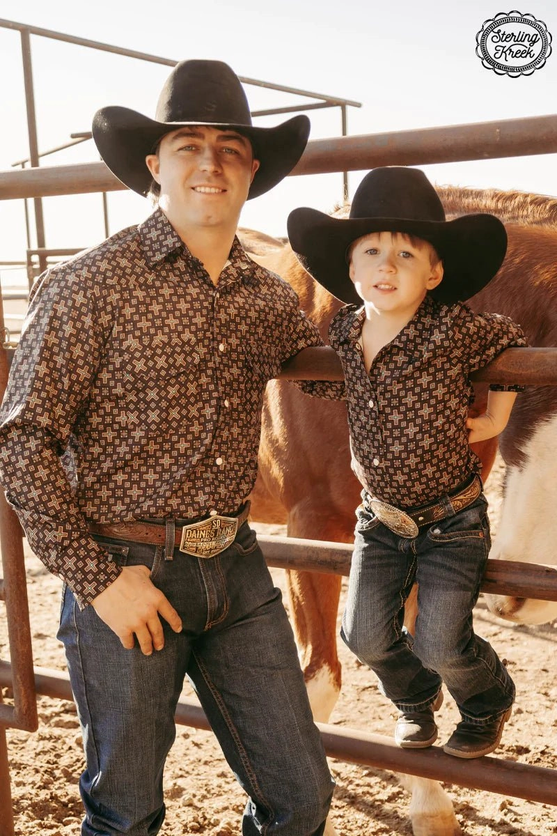 Mens Red Cloud Button Up Reinforced Elbow Patches