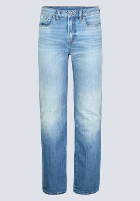 Slim Boot King Men's Jeans, Veined and Sanded Indigo - BM26004 Core Look Soft Aesthetic