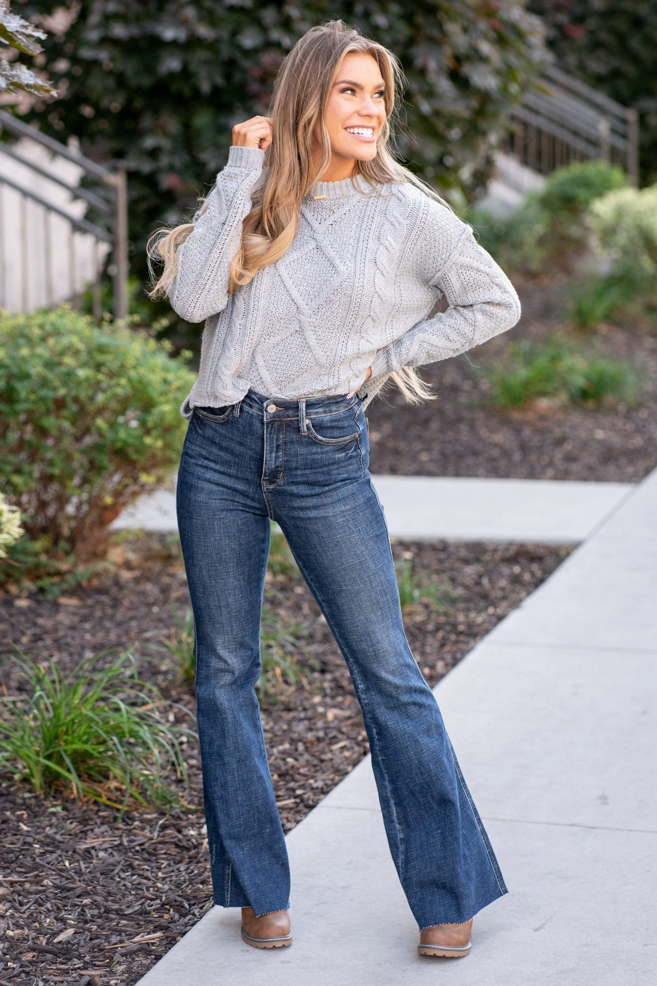 Streetwear Fan Earthy High Quality Daywear Fit Newcastle High Rise Tummy Control Top Flare Regular & Plus Sizes