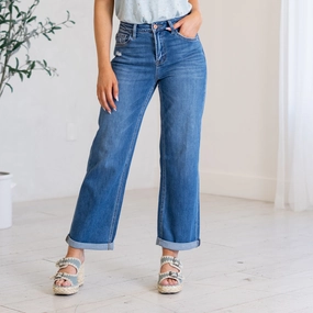 Quick Matchup Daywear Fit Ocean Eyes High Rise Cuffed Baggy Straight Leg