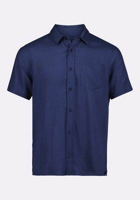 Luxurious Feel Mesh Insert Sirilo Men's Fitted Short Sleeve Shirt, Whale - BM24594