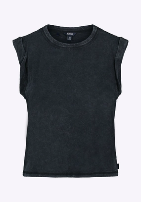 MinimalistAesthetic NoSlipGripperBand Elayne Women??s Sleeveless Top, Black - KT0230P