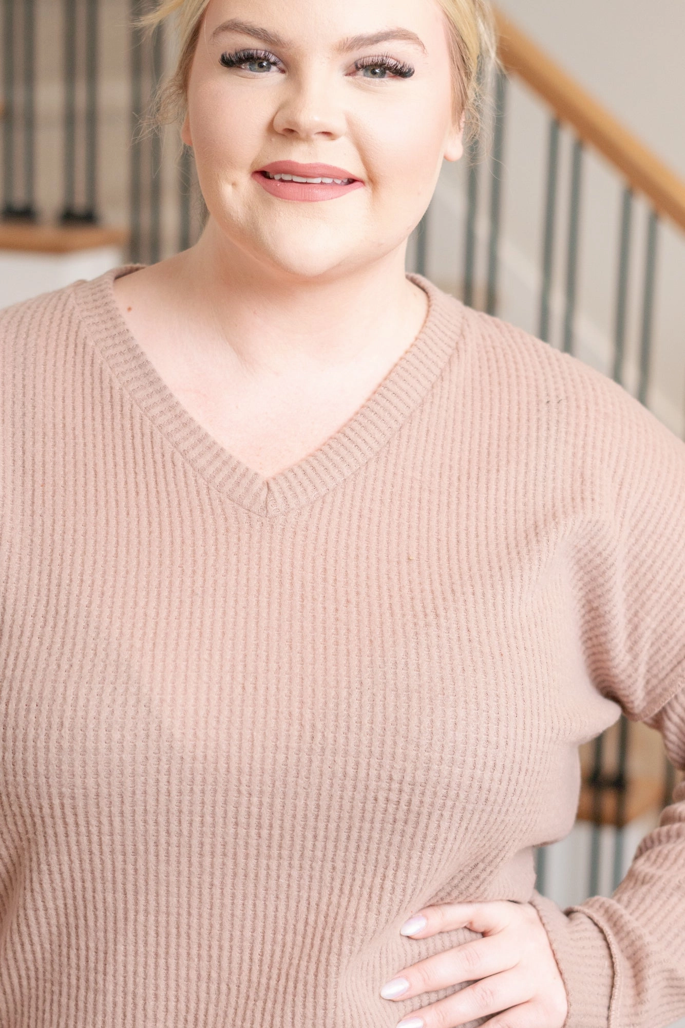 Plus Size Kelley Layering Top - Taupe Perfect for Travel Light and Breezy