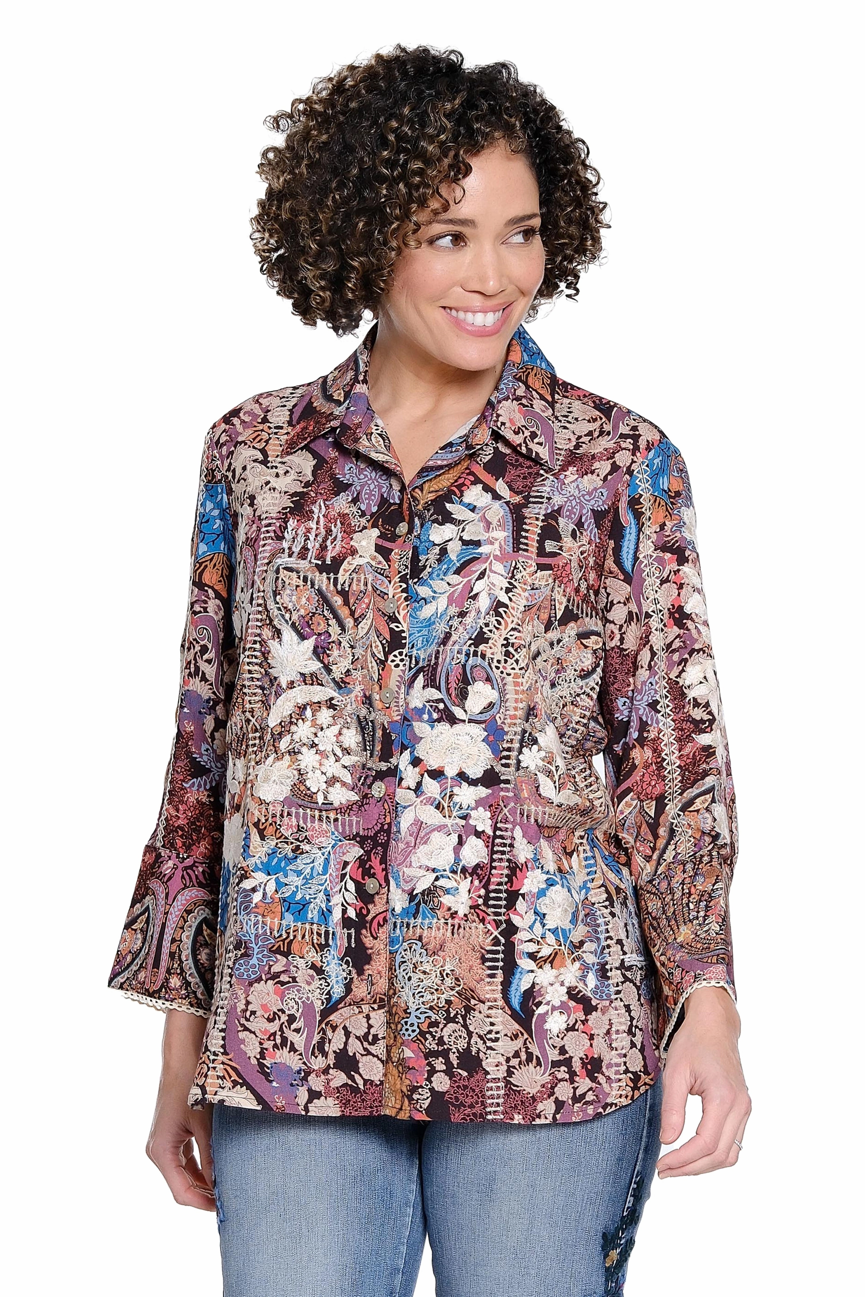 Embroidered Collared Shirt - Multi MoistureManagementSystem