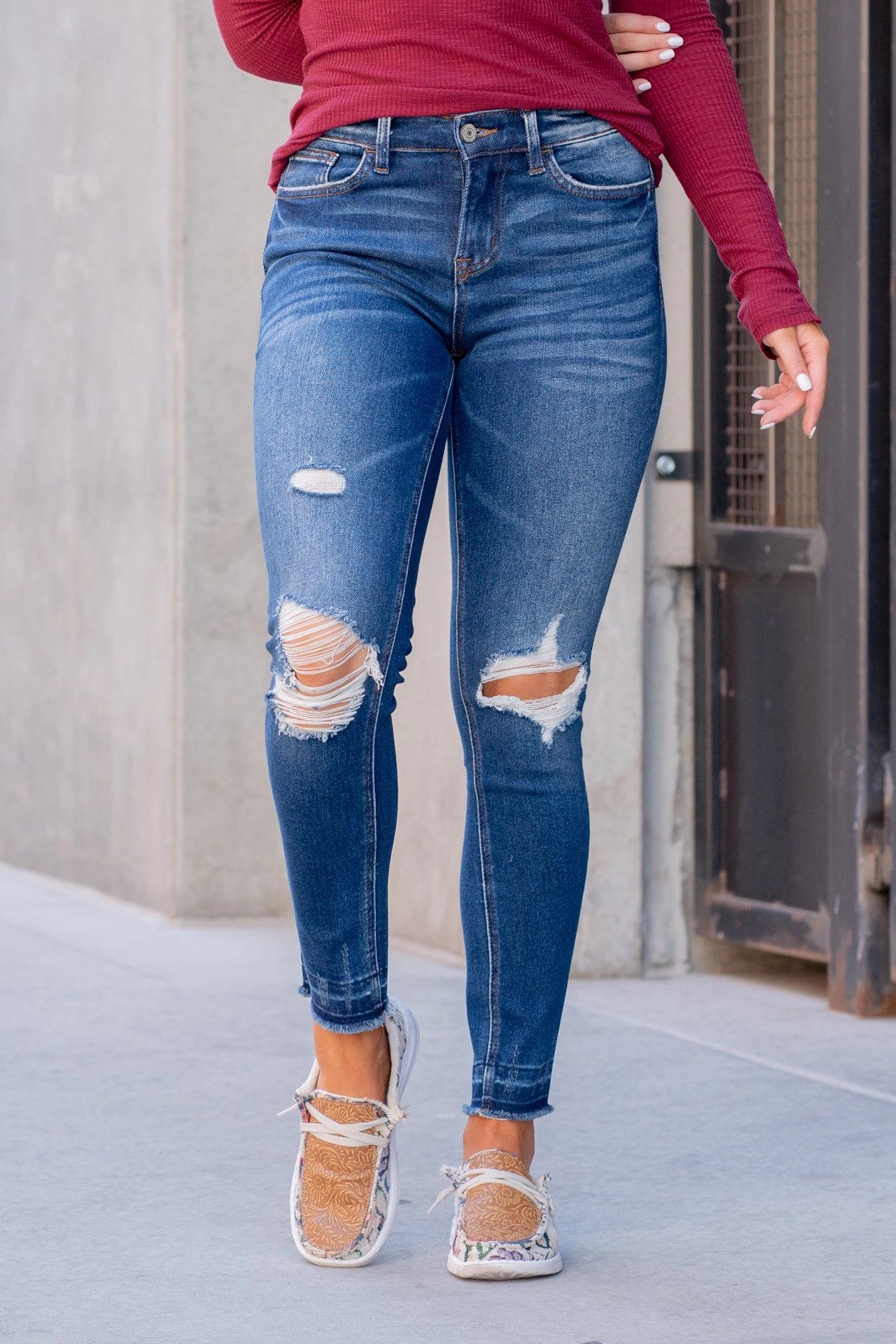 Empty Room Mid Rise Skinny Bold Traveler Gear