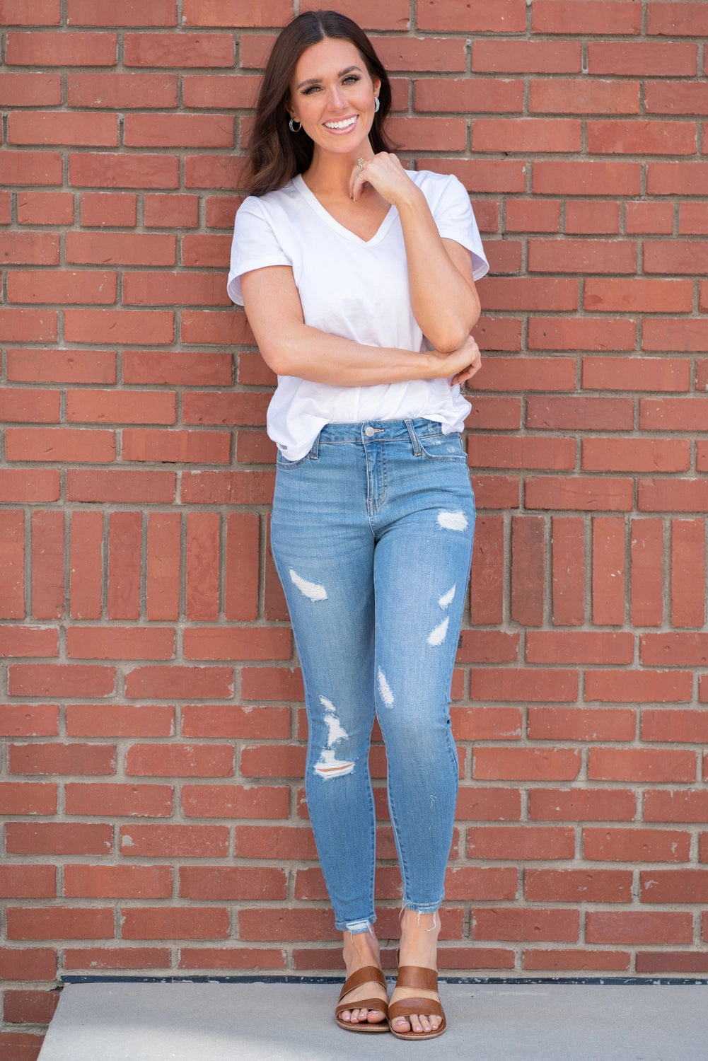 Subplot High Rise Ankle Skinny Fashion Forward Contemporary Look