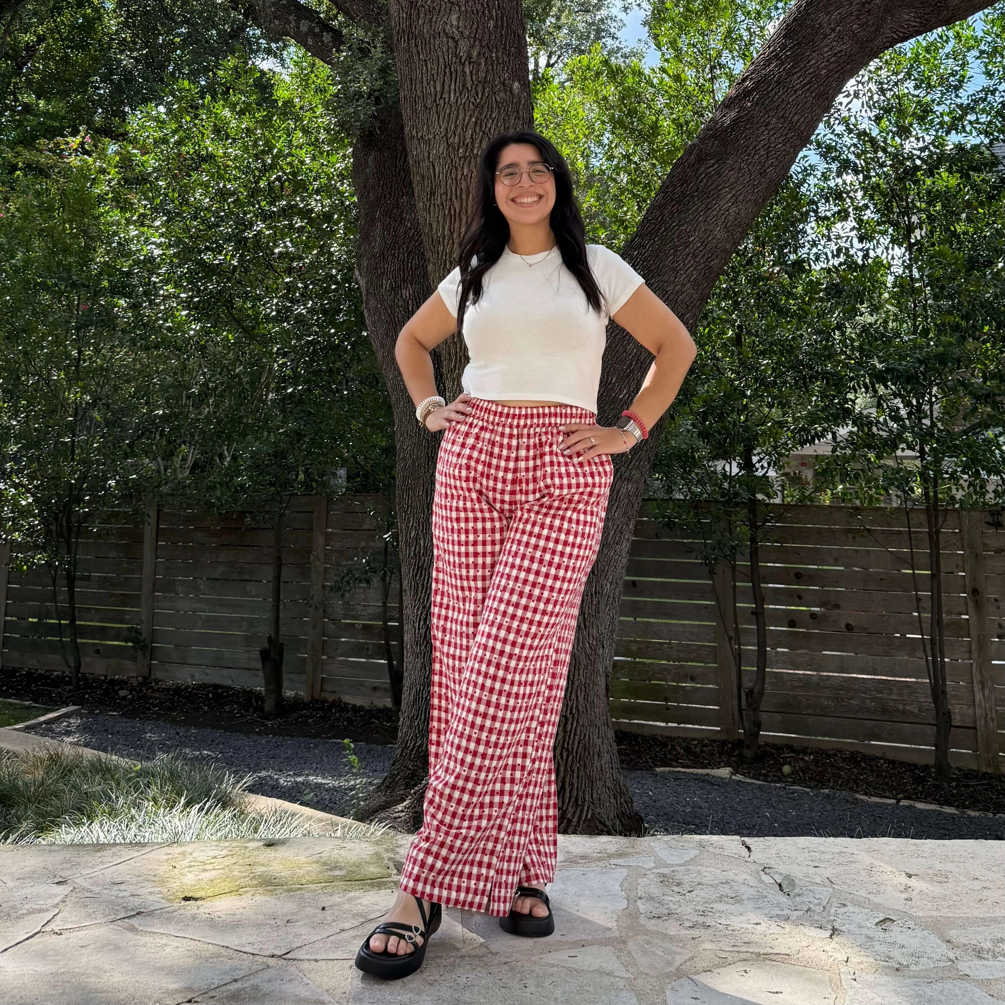 OrganicCotton StretchWaistband 28 Inch Picnic Pants - Sweetheart *Clearance Sale*