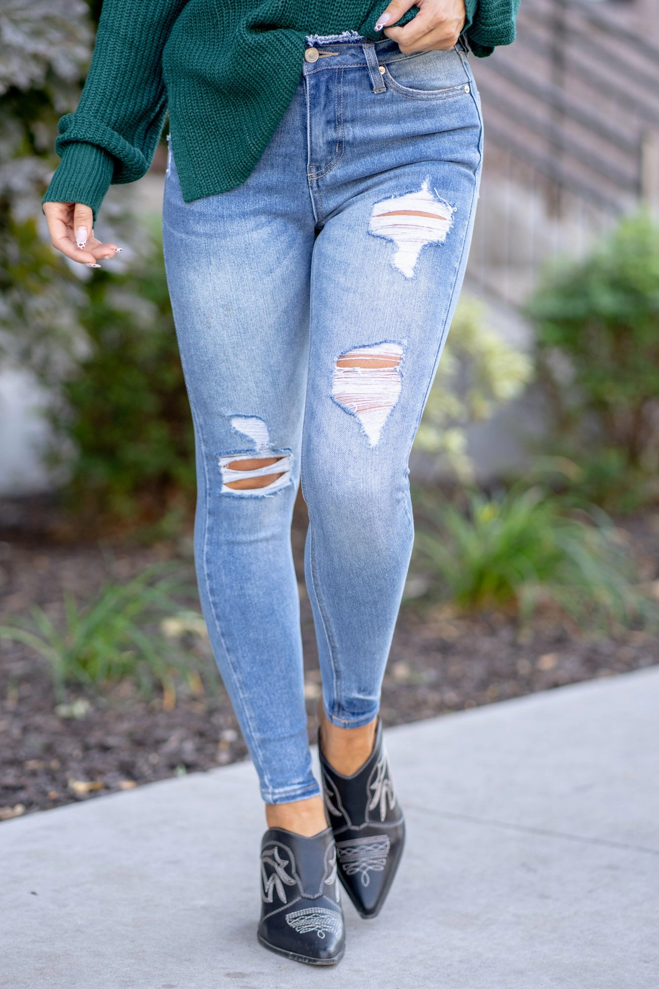 Chanell High Rise Ankle Skinny Regular & Plus Sizes Routine Wear