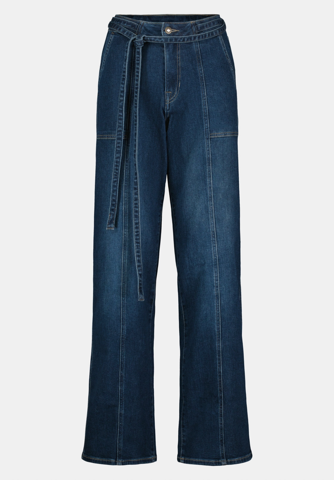 High Rise Wide Leg Addie Women's Jeans, Indigo - BL16133 Lockstitch Construction