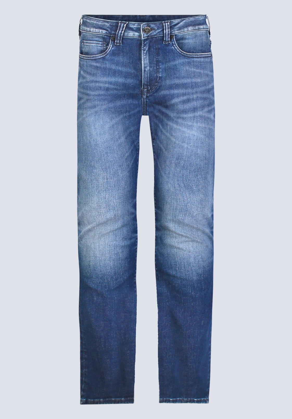Season Ready Slim Ash Men's Crinkled and Worn Jeans, Indigo - BM26008