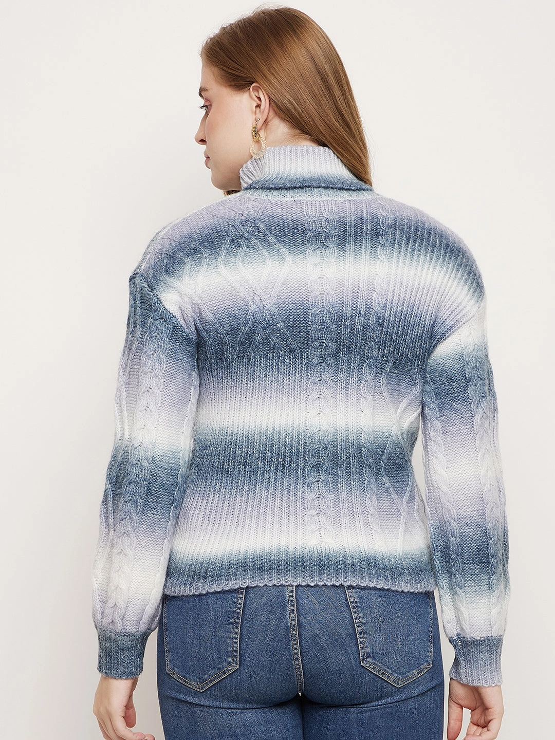 Winter Ready Look Cozy Chic Madame Off-White Jacquared Sweater