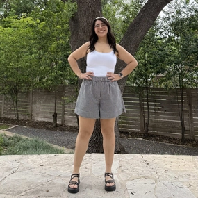 Performance Layers Functional Stretch Summer Gingham Shorts - Black *Clearance Sale*